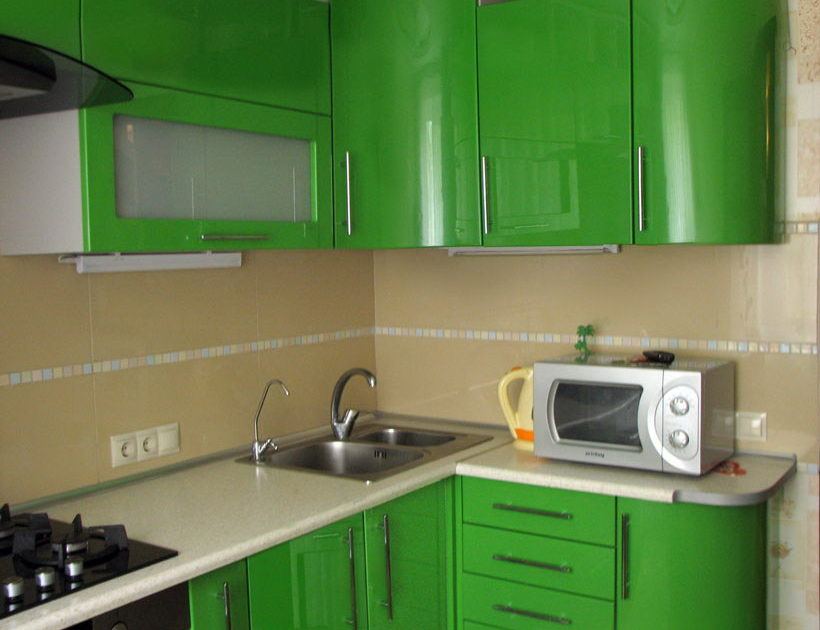 Андари зеленая угловая кухня - Андари